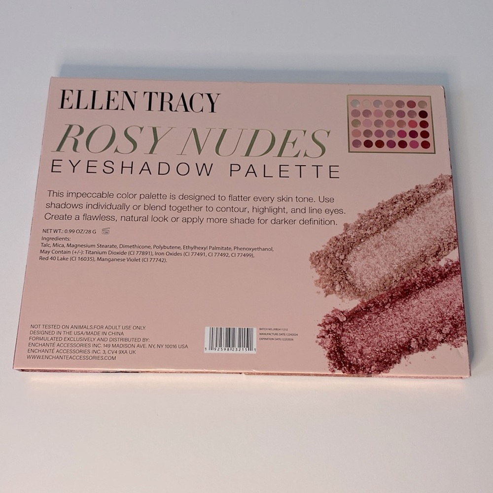 ✨🌿 Ellen Tracy Rosy Nudes Eyeshadow Palette – 35 Matte & Shimmer Shades - Picture 6 of 6